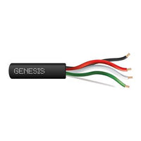 Genesis 31045508 22/4 Stranded Unshielded Cable, Plenum, CMP, FT6, 500' (152.4 m) Pull Box, Black