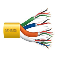 Genesis 32965002 22/6 Shielded + 22/4 Shielded + 22/2 Shielded + 18/4 Shielded Composite Access Control Cable, Plenum, CMP, FT6, 500' (152.4 m) Reel, Yellow