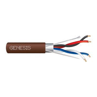 Genesis 33282107 22/2-Pair Stranded Shielded RS485 Cable, Plenum, CMP, FT6, 1000' (304.8 m) Reel-in-a-Box, Brown