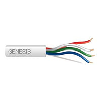 Genesis 47120301 18/4 Solid Unshielded Thermostat Cable, General Purpose, CL2, 250' (76.2 m) x 4 Reels, White
