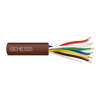 Genesis 47140307 18/6 Solid Unshielded Thermostat Cable, General Purpose, CL2, 250' (76.2 m) x 4 Reels, Brown