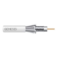 Genesis 50031101 RG6 CCS 75 Ohm Coaxial with Dual-Shield Cable, General Purpose, CATV, 1000' (304.8 m) Pull Box, White