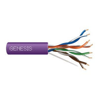 Genesis 63601110 23/4-Pair Cat 6 Unshielded (U/UTP) Networking Cable, Riser, CMR, 1000' (304.8 m) Pull Box, Purple