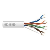Genesis 63611101 23/4-Pair Cat 6 Unshielded (U/UTP) Networking Cable, Plenum, CMP, FT6, 1000' (304.8 m) Pull Box, White