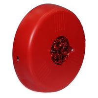 ELSTRC-NR - Eaton N100911 Eluxa LED Strobe, Ceiling Mount, 15/30 cd, 24V, Red Lens, Red Cove