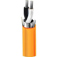 West Penn 1PR22POR1000 1 Pair 22AWG 120 Ohm Low Capacitance Plenum OSDP, 1000, Orange
