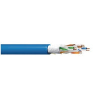 West Penn 254346AFBL1000 CAT6A 23/4 Pair Cable, UTP, Plenum, 1000', Blue