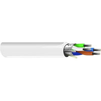 West Penn D25222PWH1000 22/2 Pair Cable, Shielded, Plenum CMP, 1000', White