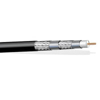 West Penn HQ841EZBK1000 18/1 RG6/U Coax Video Cable, Solid, PVC, 1000', Black