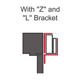 Seco-Larm E-941S-1K2B/ZQ Black Z-Bracket for 1,200-lb Electromagnetic Locks