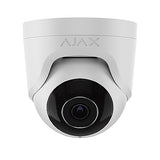 AJAX 64927.197.WH1 TurretCam 8MP Wired AI-Powered Security IP Camera, 110° Viewing Angle, 2.8mm Lens, White