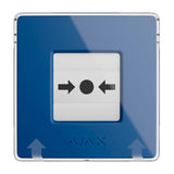 AJAX 84236.171.NC3 Manual Call Point Wireless Addressable Resettable Button Featuring Programmable Scenarios, Blue