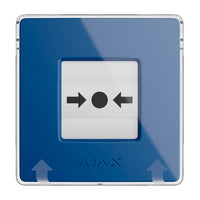 AJAX 84236.171.NC3 Manual Call Point Wireless Addressable Resettable Button Featuring Programmable Scenarios, Blue