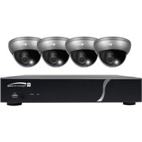 Speco ZIPT471 HD-TVI Video Surveillance 5-Piece Kit, (1) D4VT1TB 4-Channel DVR, 1TB HDD, (4) HT7246T 2MP Intensifier Dom