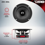 ZXI 3.5" Full-Range Speakers with Kevlar Cone | 40 Watts RMS 4-Ohm