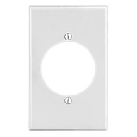 Hubbell P724W 1-Gang Wall Plate with 2.15-Inch Opening, White