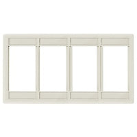 Hubbell IMF4OW iSTATION 4-Unit Front Loading Module Frame, Office White