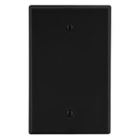 Hubbell PJ13BK Mid-Size 1-Gang Wallpalte, Box Mount Blank, Black