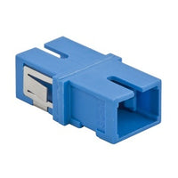 Hubbell FASCSSC12B SC Simplex Snap Mount Fiber Adapter, Zirconia Sleeve, 12-Pack, Blue