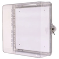 STI 7530 Protective Cabinet, Polycarbonate with Backplate, Key Lock, Clear