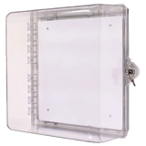 STI 7530 Protective Cabinet, Polycarbonate with Backplate, Key Lock, Clear