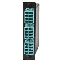 Hubbell OCLCQ50G4 24-Fiber LGX Cassette, OM4, LC Quad to MTP, Aqua