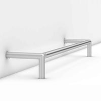 Salamander Designs AR1/60/SS ADA Rail System One, 60in (5ft) Front Rail, Satin Stainless
