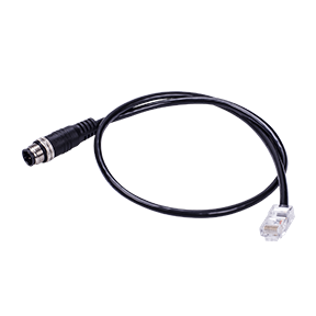 VIVOTEK AO-004 M12 60cm D-Code 4-Pin Male to RJ45 Cable, Black