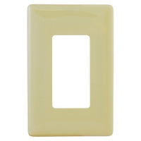 Hubbell NPS26I 1-Gang Decora Snap-On Wall Plate, Ivory