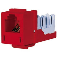 Hubbell HXJUR HXJ USOC Keystone Jack, Red