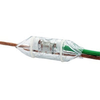 Hubbell HYH6CWC Grounding and Bonding, Copper H-Tap, 6, #2 AWG, Index Orange Beige, Clear Cover
