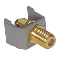 Hubbell SFFGGY Snap-Fit, Gold F-Coax Connector, Gray