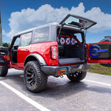 BRO-TUBE 4x 8" Marine Towers Speakers with RGB LED Lights, 4-Channel Marine Amplifier and AMPKIT for Ford Bronco 6th Gen