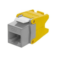 Hubbell NSJU6AGY Keystone Jack, CAT6A, Universal 8-Position Configuration, Gray