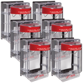 STI 3150CP6 Weather Stopper without Horn with Clear Spacer, Fire Label, Red, 6-Pack