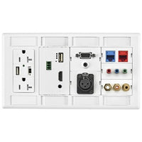 Hubbell IMFP1D3W iSTATION 1-Decorator Plate, 3-Frame, 4-Gang, 3U, White