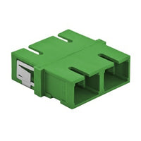 Hubbell FANSCDSC6GN Fiber Optic Cable Connector, SC Duplex Snap Mount, Zirconia, 6-Pack, Green