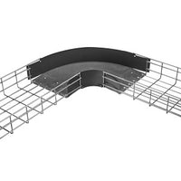 Hubbell HBTR0620 Wire Basket Tray, Preformed Radius, 90 Degree, 6"H x 20"W, Pre-Galvanized