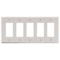 Hubbell P265LA 5-Gang Decorator Wall Plate