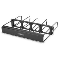 Hubbell HM477C M-Series 7-Unit Horizontal Cable Management, 7" Extension, No Cover, Black