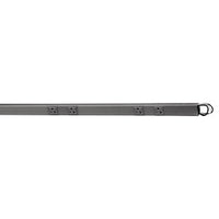 Hubbell PT205115BK Plugtrak Power Strip, 20A, 1-Circuit, 4-Outlet, 5-Black