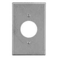 Hubbell PJ7GY Wall Plate, Single Gang, 1.40-Inch Opening, Gray