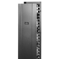 Hubbell VM1220 MAX Series Vertical Cable Manager, Double-Sided, 12" Wide x 20" Deep, Black