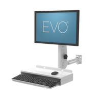 JACO EVO-WA-WT Wall Arm - Worksurface, Wt, No TRACk