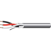 West Penn 301GY1000 Non Plenum Audio Cable, 3 C 22 G Stranded BARE Shielded CMR