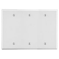 Hubbell P33W 3-Gang Wall Plate, Available in Black and White