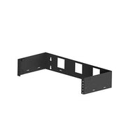 Hubbell WBB28 Wall Mount Bracket, Bottom Hinged, 2U, 8" Deep x 19" Width, Steel, Black