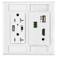 Hubbell IMFP1D1EI iStation 2-Gang Plate Frame Decorator Opening, 3-Unit, Electric Ivory