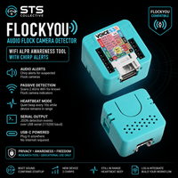 FlockYou Flock Camera Detector | WiFi ALPR Awareness Tool with Audio Chirp Alerts - front view | Silarius