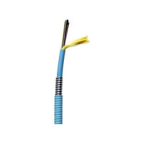 Hubbell HFCB15006P4 HFCD15 Indoor Tight Buffer Distribution, strand, Plenum, Armored, OM4, MM, Blue Jacket
